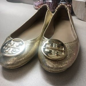 Tory Burch Minnie travel logo ballet flats